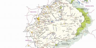 Քարտեզ Լեսոտո սահմանապահ դիրքերից